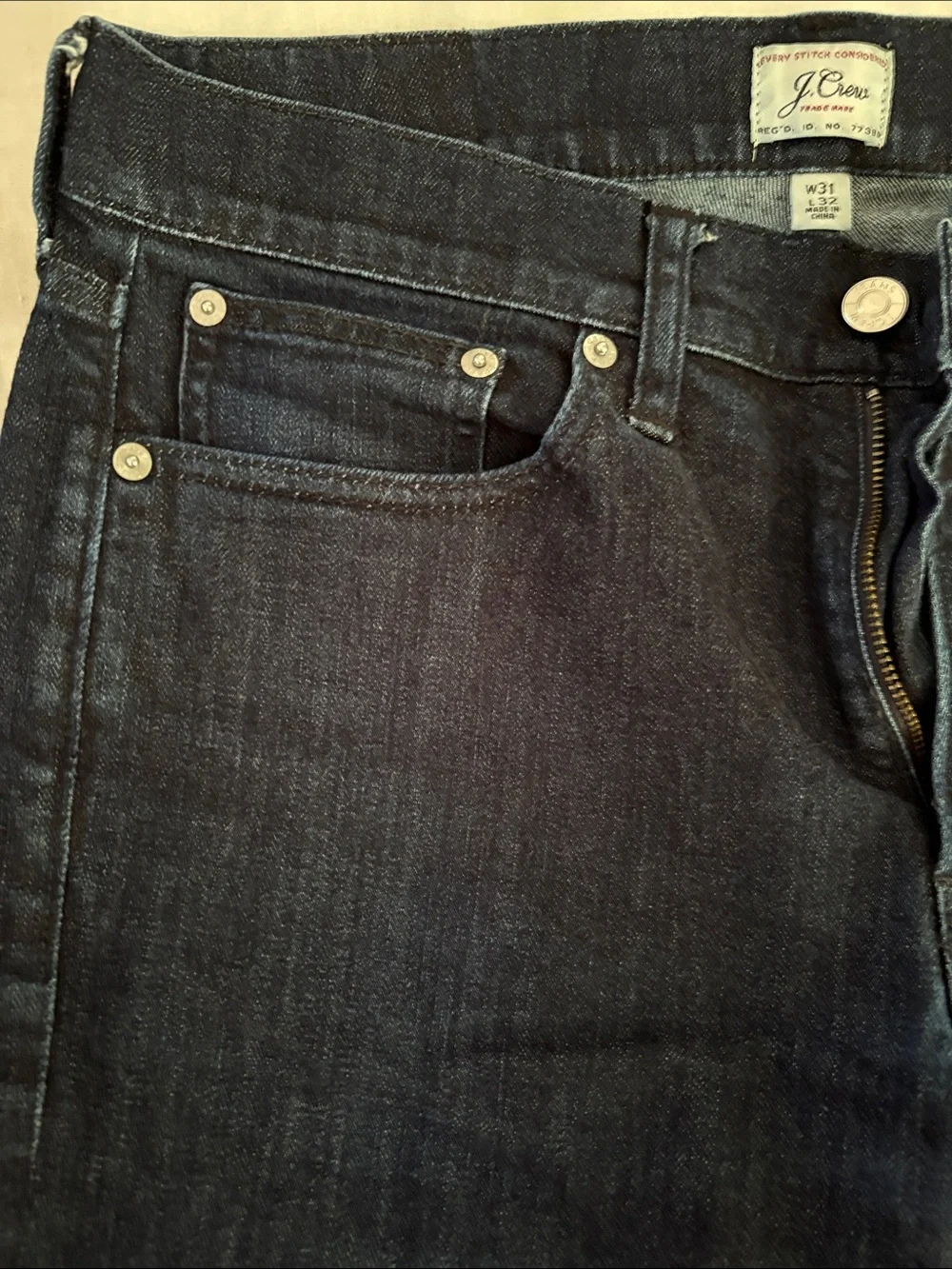 J. Crew Dark Indigo Relaxed Jeans